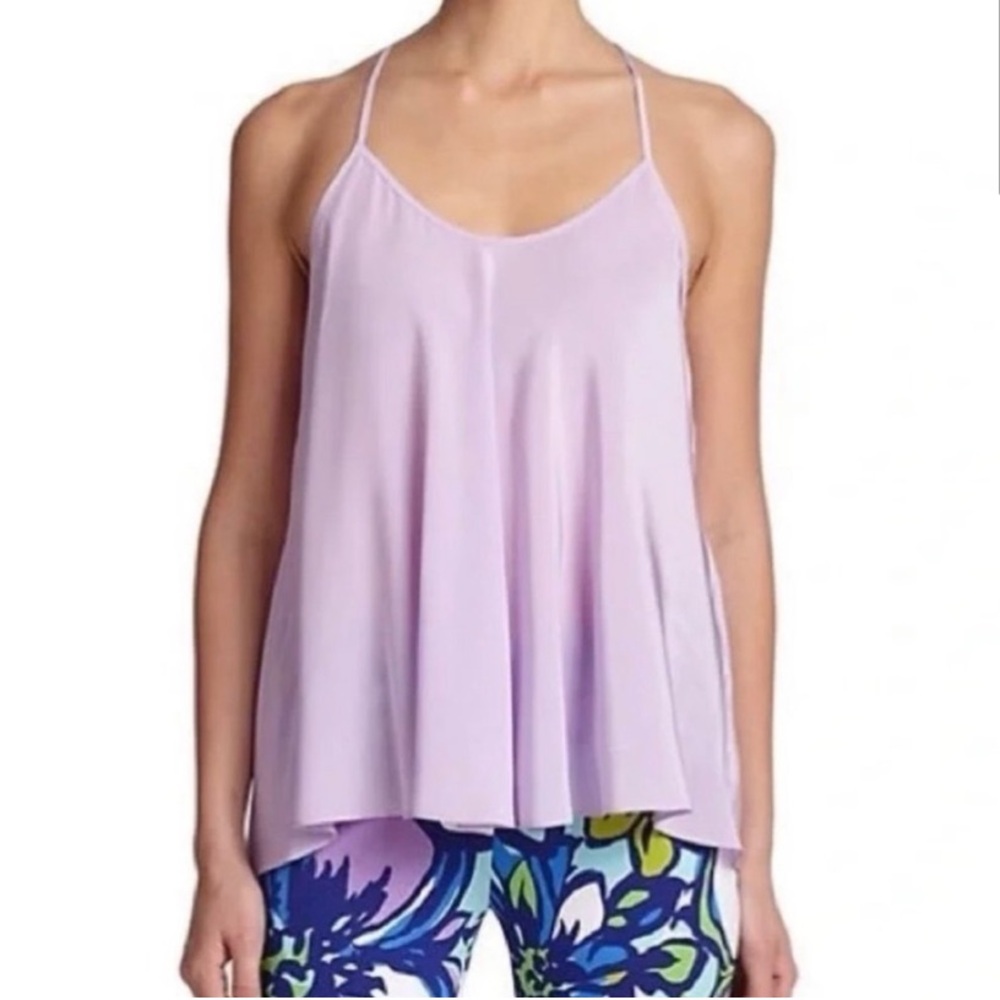 Lily Pulitzer 100% silk Maisy Lavender Swing Tank MEDIUM